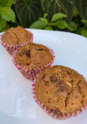 Una foto de Muffins con pasas y frutos secos