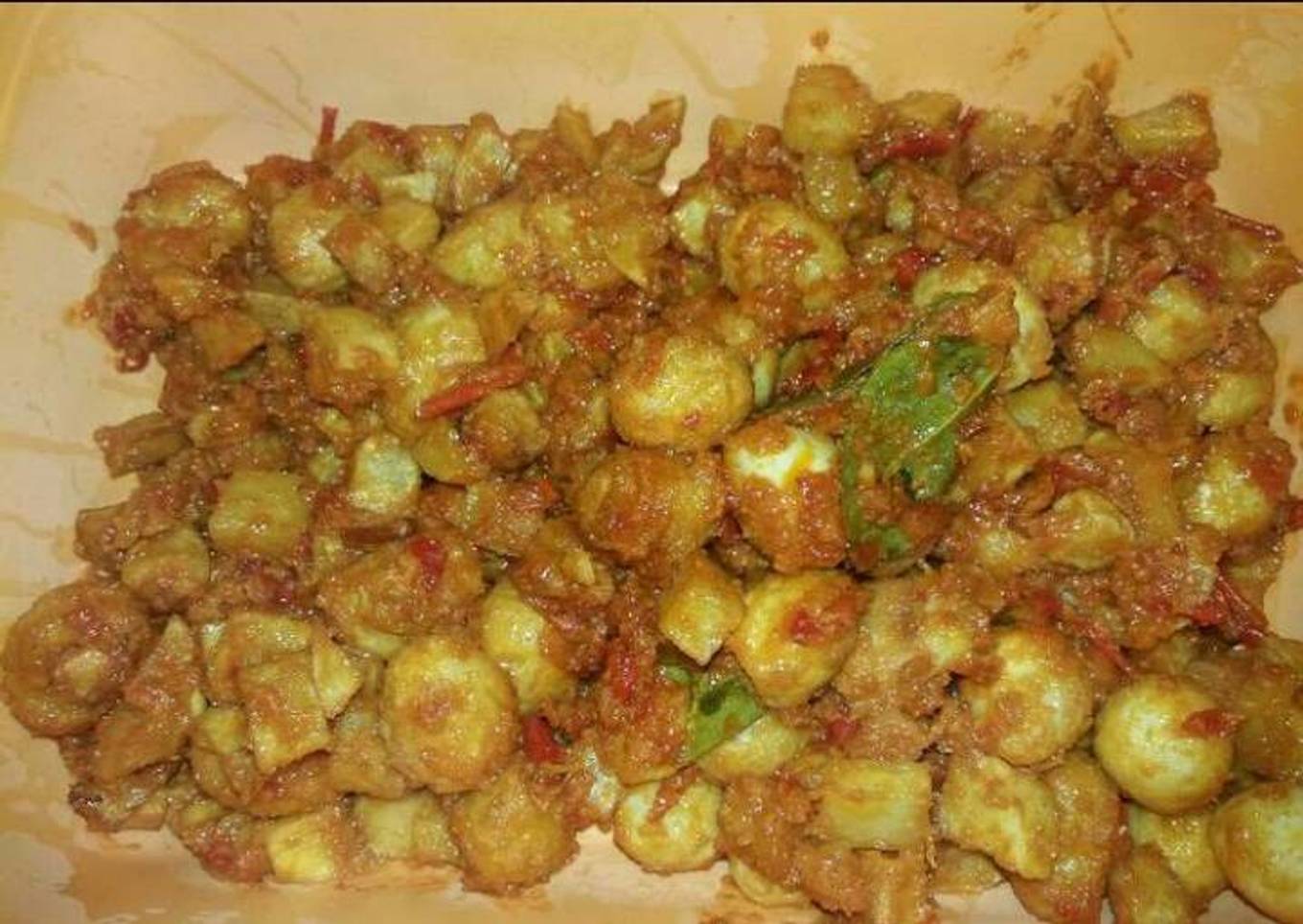 Sambal goreng kentang puyuh