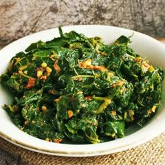 A picture of Morogo (spinach pastries)(Botswana).