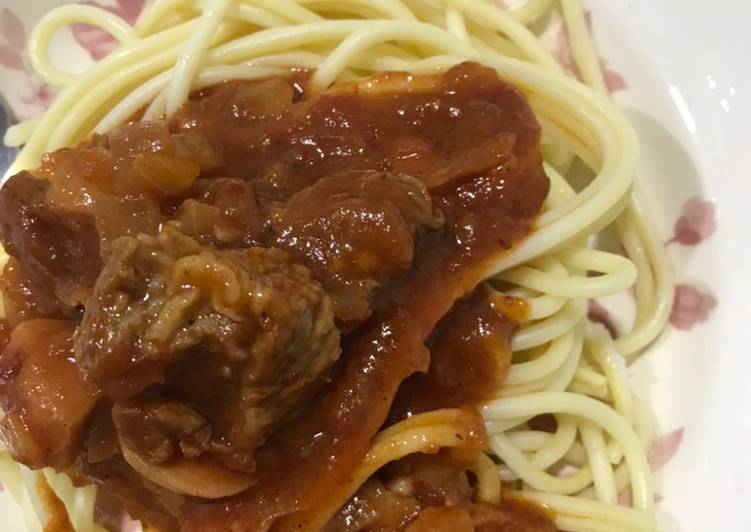 Langkah Mudah Memasak Spaghetti bolognese ala melayu yang Murah