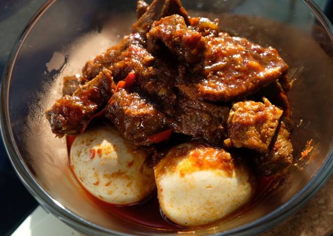 Balado Beef and Egg