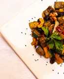 Ensalada tibia agridulce