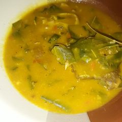A picture of Oha soup.