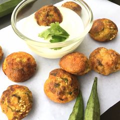 Cornmeal Okra Balls A picture of Cornmeal Okra Balls.