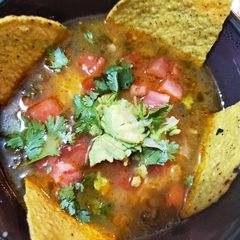 A picture of Chicken Tortilla Soup.