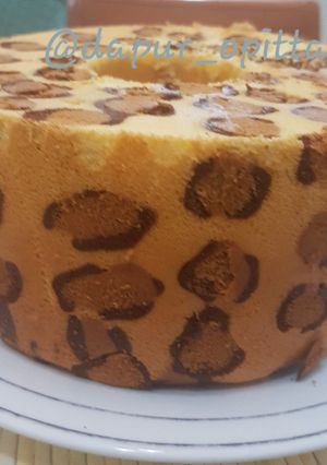 Foto resep Leopard Chiffon Cake (termasuk tips)