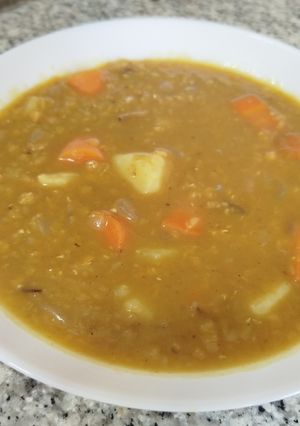 Una foto de Curry japonés de lenteja roja