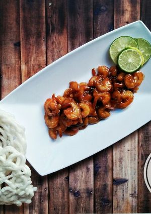Foto resep Udang Saus Pedas