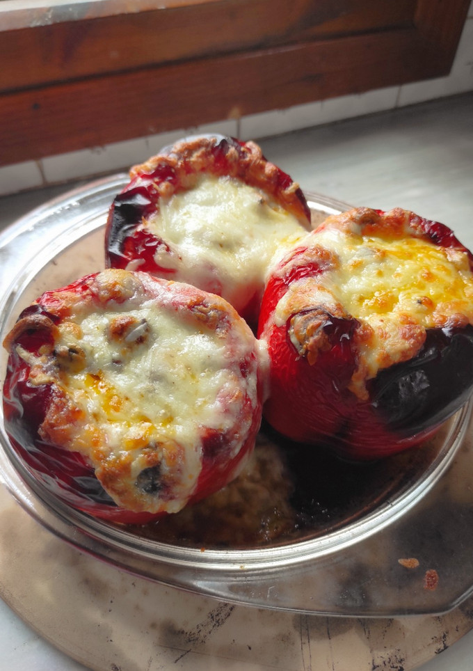 Una foto de Pimientos rellenos de la mamá