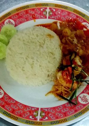 รูปของ พะแนงกุ้งราดหน้าข้าว