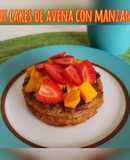 Hot cakes de avena con manzana