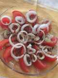 Ensalada de tomate y cebolla