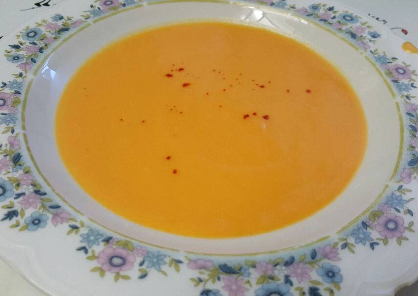 Crema de calabaza al pimentón