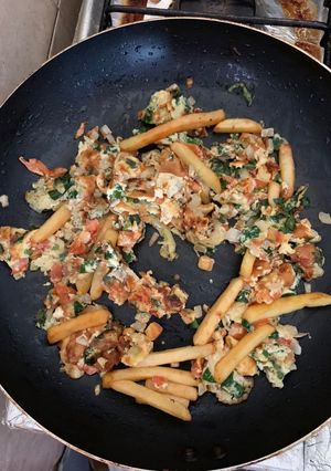Una foto de Tortilla de huevo con verduras
