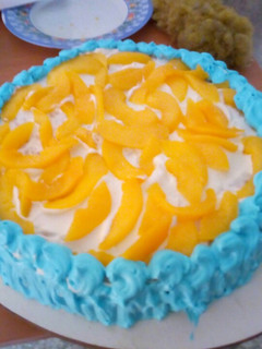 Una foto de Torta de durazno