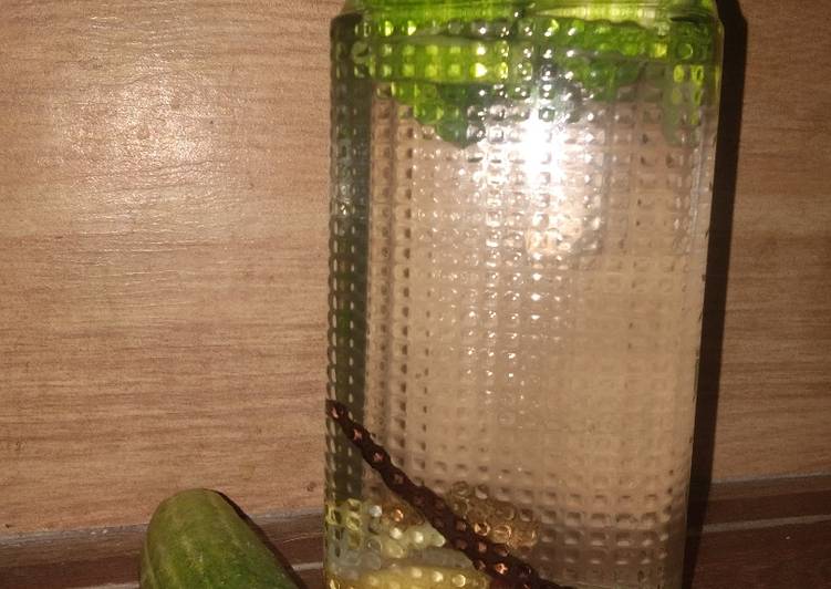 Cucumber Infused Water with Ginger Vanilla Bean