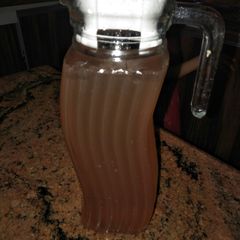 A picture of Mint and lemon juice.