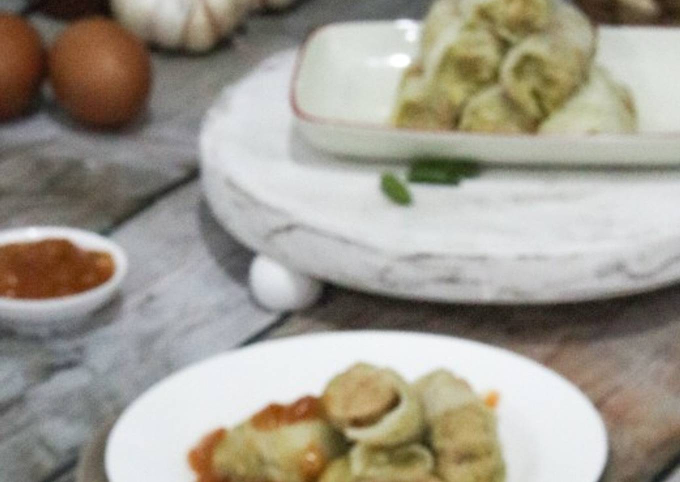 Sawi Gulung isi ayam