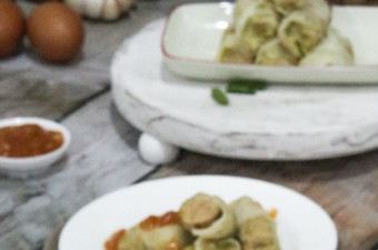 Anti Ribet, Memasak Sawi Gulung isi ayam Enak Dan Mudah