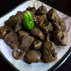 A picture of Fried kalejhi with kidney taste of black pepper.
