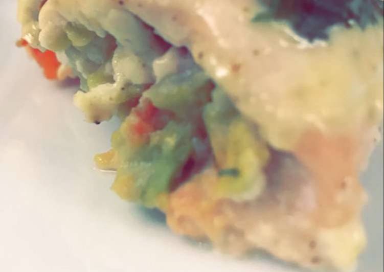 Chicken filled with avocado