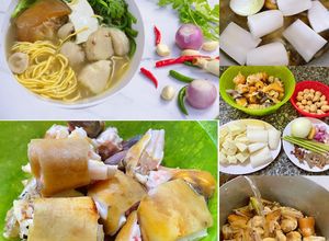 Hình của món Lẩu đuôi bò.