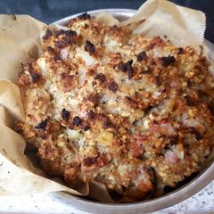 A picture of My Stuffing mix N"2 sausage & Bacon with Apple. 😁.