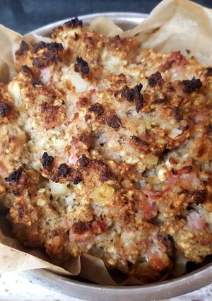 A picture of My Stuffing mix N"2 sausage & Bacon with Apple. 😁.
