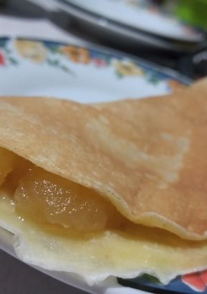 Una foto de Crepes de manzana