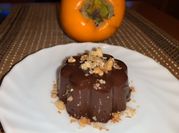 Una foto de flan de caqui