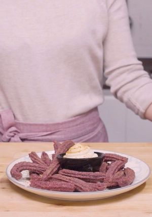 A picture of Red velvet churros.