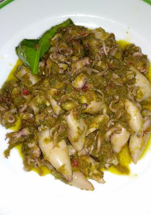 Foto resep Cumi asin sambal ijo