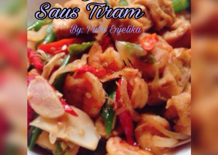 Udang tahu saus tiram