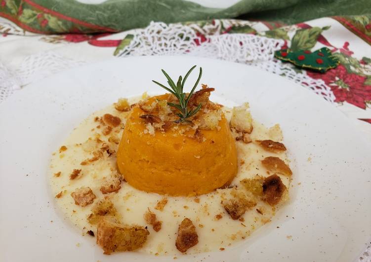 Ricetta Flan Di Zucca Su Crema Di Parmigiano Di Chemamma Cookpad