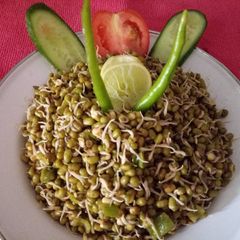 A picture of Healthy moong sprouts for breakfast.
