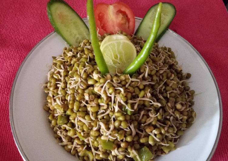 Healthy moong sprouts for breakfast
