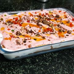 A picture of Double layered biscuits delight.