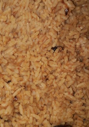 A picture of Orange jollof rice.