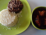 Croker Fish Stew with white Rice and Beans