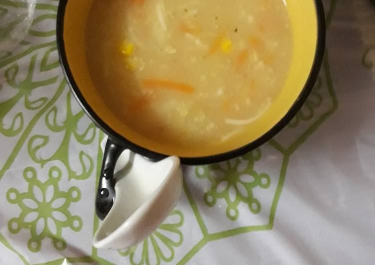 شوربة الذرة مع الخضار
