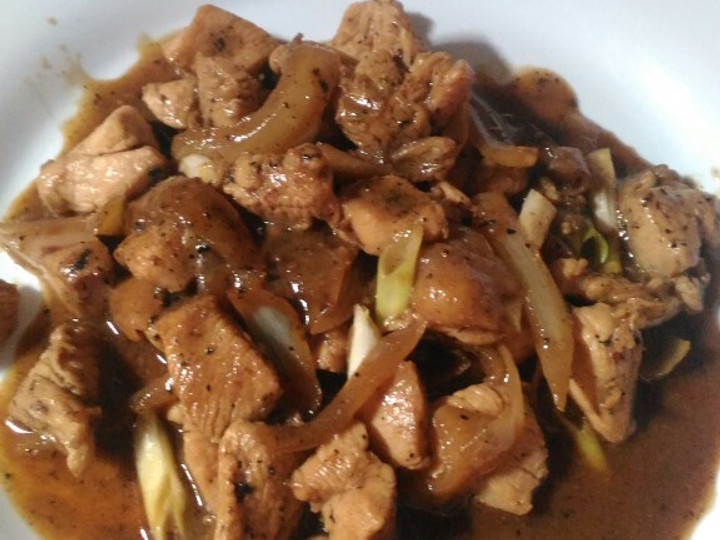 Bagaimana Membuat Ayam teriyaki lada hitam, Lezat Sekali