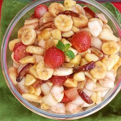 A picture of Fruit Chaat 🍏🍋🍌🍓.