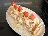Gluten Free Almond and Lemon Meringue Roulade