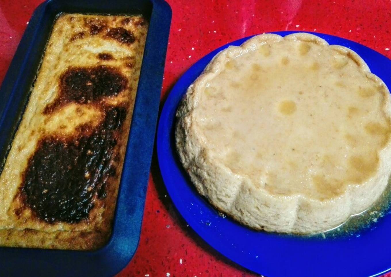 Pudin de queso con nueces y licor de café bañado en miel
