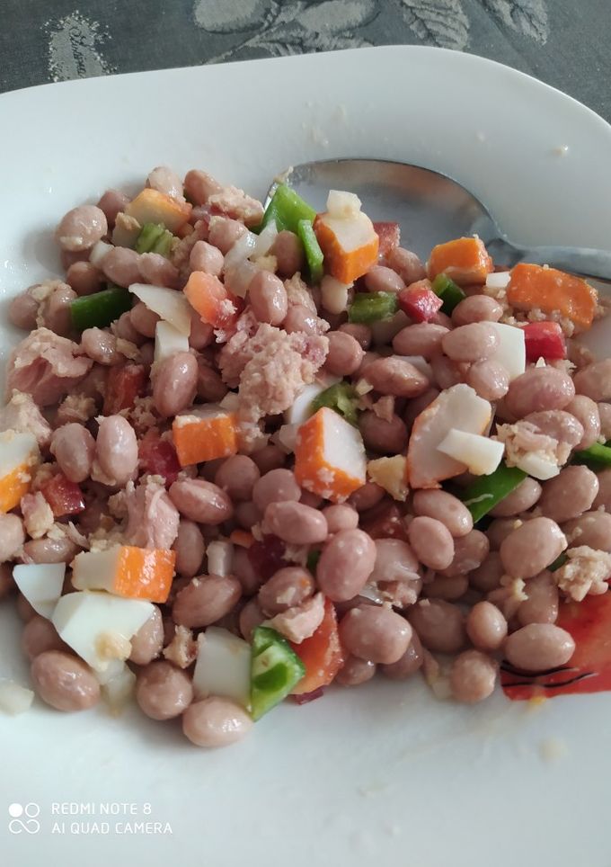Una foto de Ensalada de alubias pintas