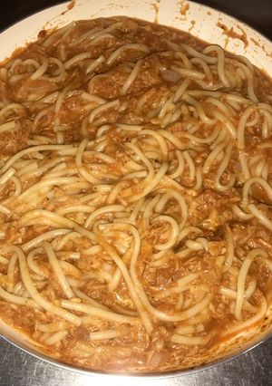 Una foto de Spaghettis con Salsa de Atún🍝