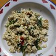 Orak arik telur tahu plus sawi hijau
