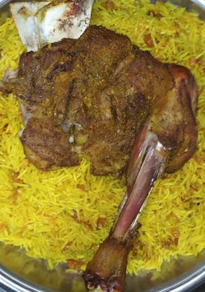 صورة لوصفة مندى بكتف الخروف 👍👍