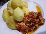 Boiled Irish potato and egg sauce