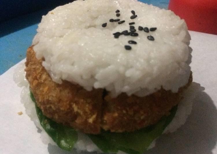 Tempe rice burger